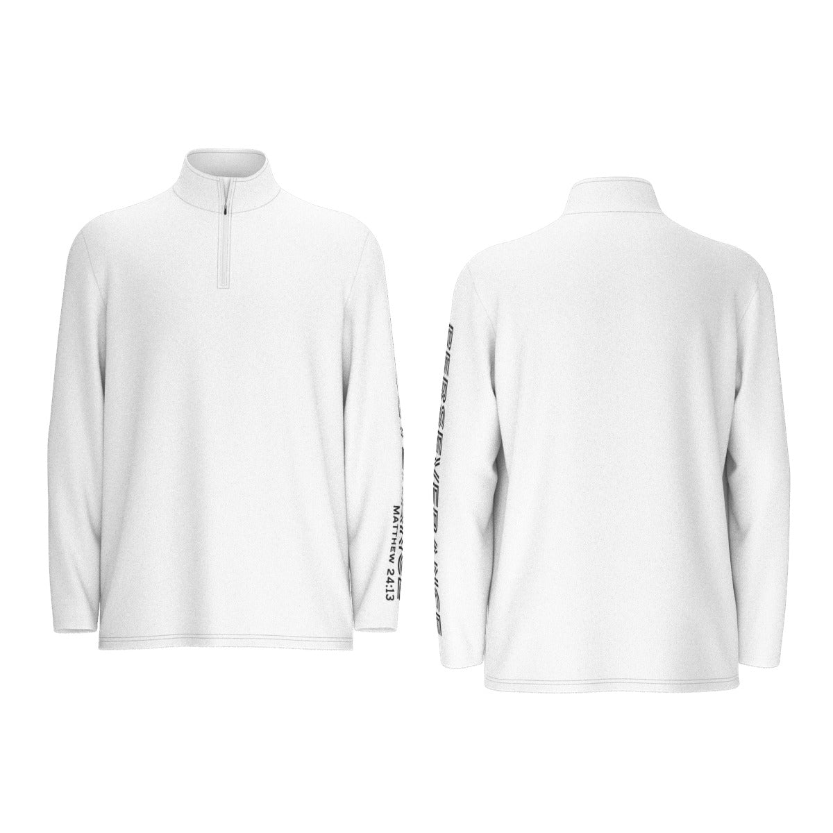 Men's PERSEVERANCE Matthew 24:13 Sleeve Sports Collar Long Sleeve Jersey Shirt