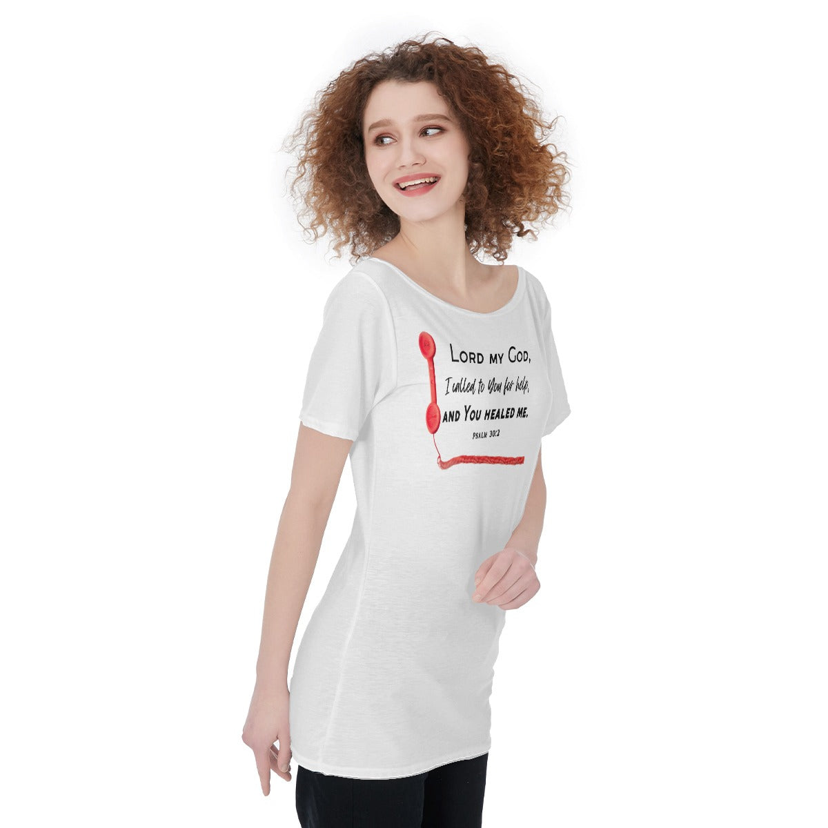 I CALLED YOU FOR HELP AND YOU HEALED ME Psalm 30:2 Off Shoulder T Shirt - WearYnobe
