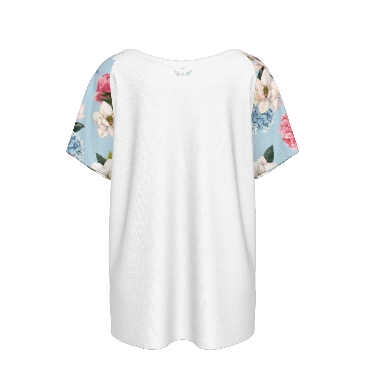 BUT SEEK YE FIRST, THE KINGDOM OF GOD Matthew 6:33 Round Neck Blue Floral T Shirt - WearYnobe