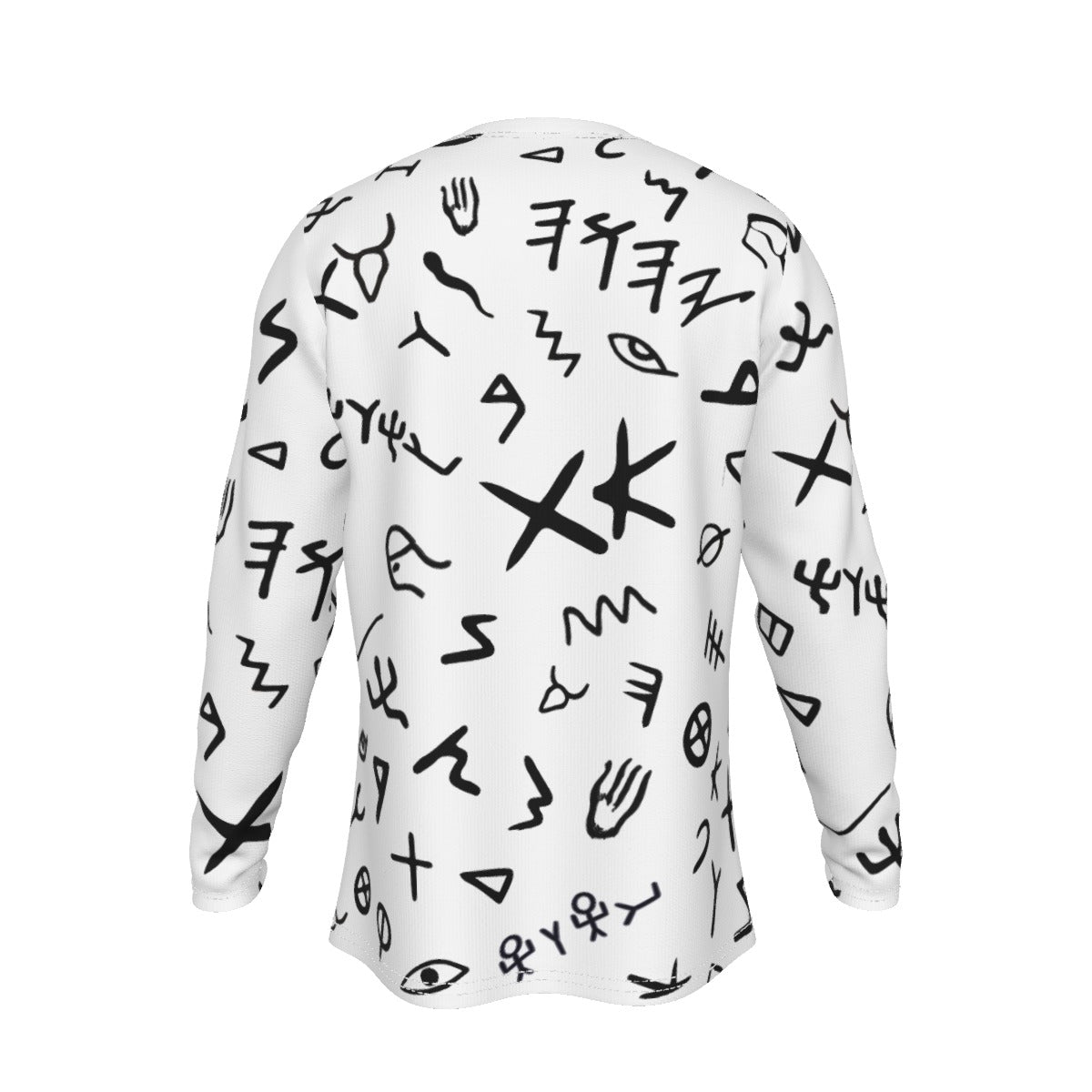 YAHUAH Ancient Paleo Phoenician Pictograph Alphabet Pattern Long Sleeve T-Shirt - WearYnobe