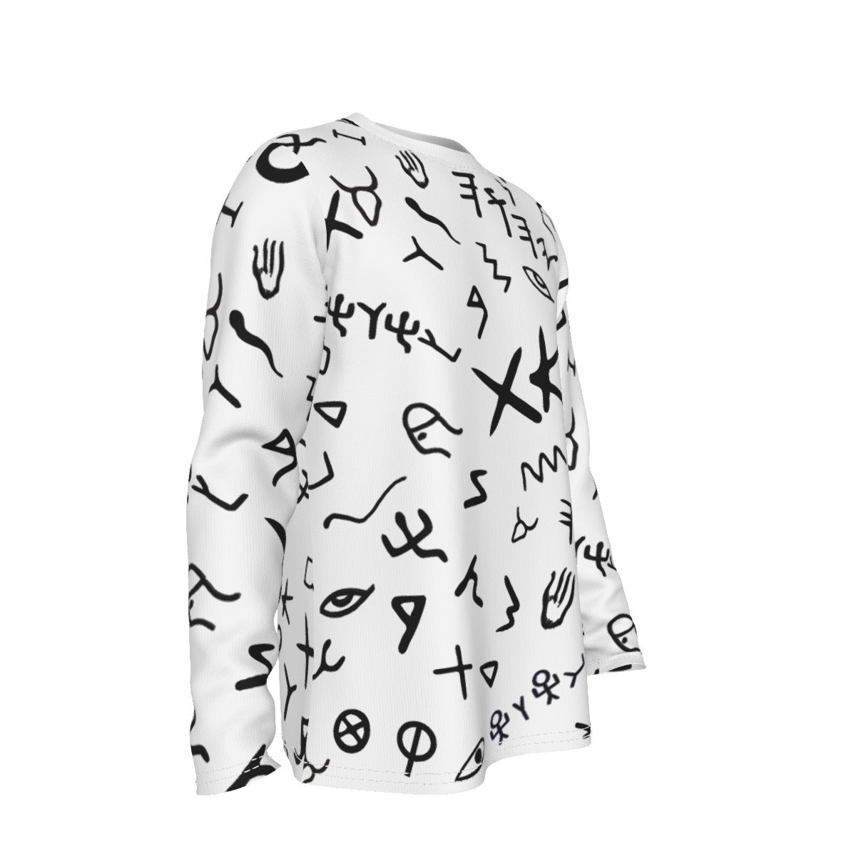 YAHUAH Ancient Paleo Phoenician Pictograph Alphabet Pattern Long Sleeve T-Shirt - WearYnobe