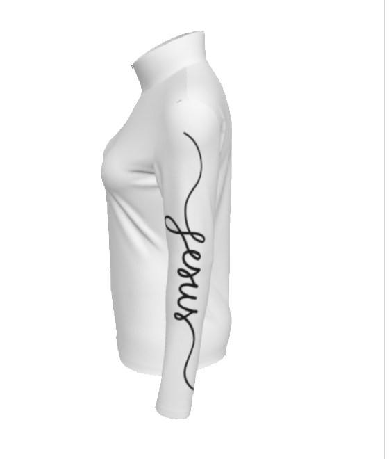 Women's JESUS Sleeve Sports Collar Long Sleeve Jersey ShirtNE - WearYnobe