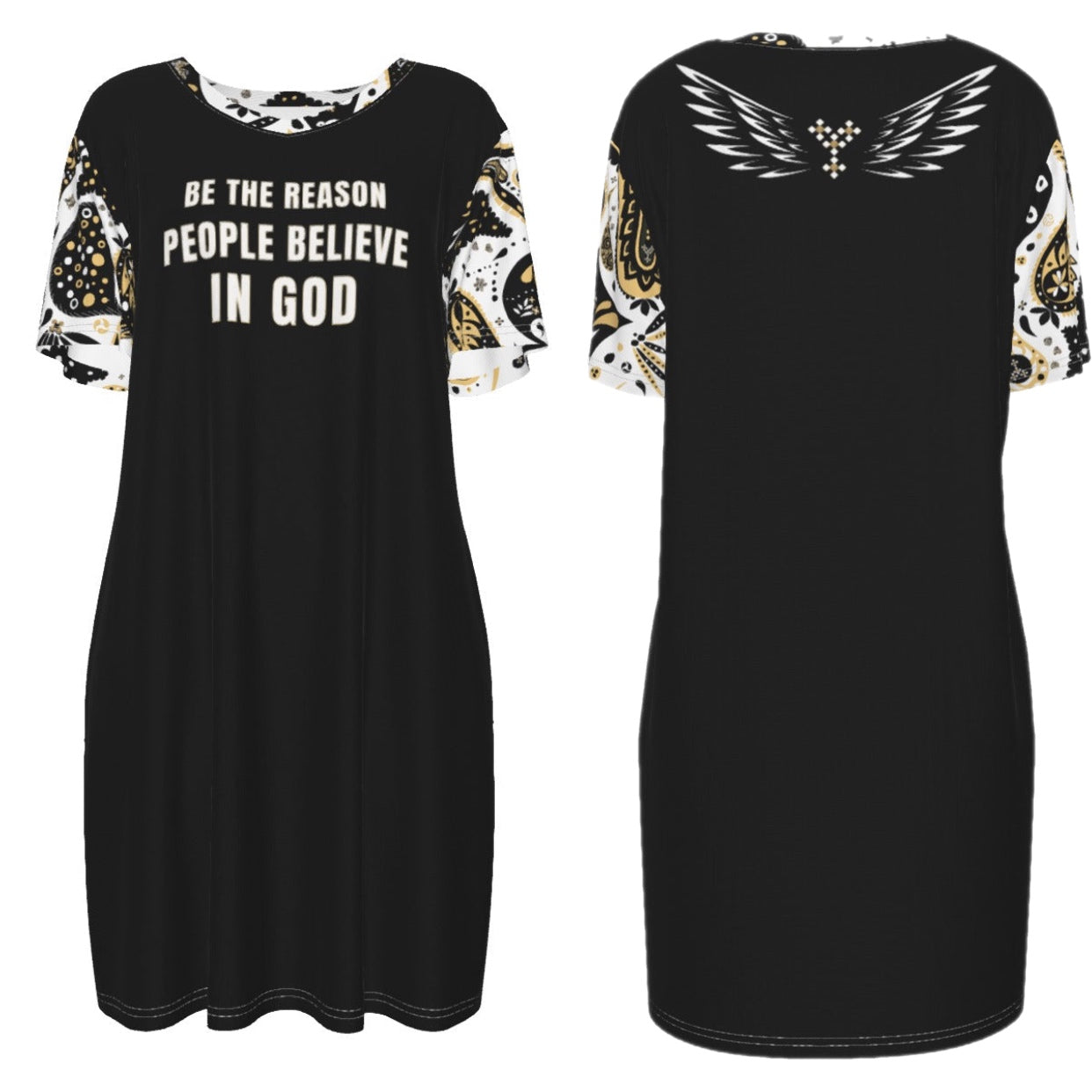 BE THE REASON PEOPLE BELIEVE IN GOD Cotton Dress - WearYnobe