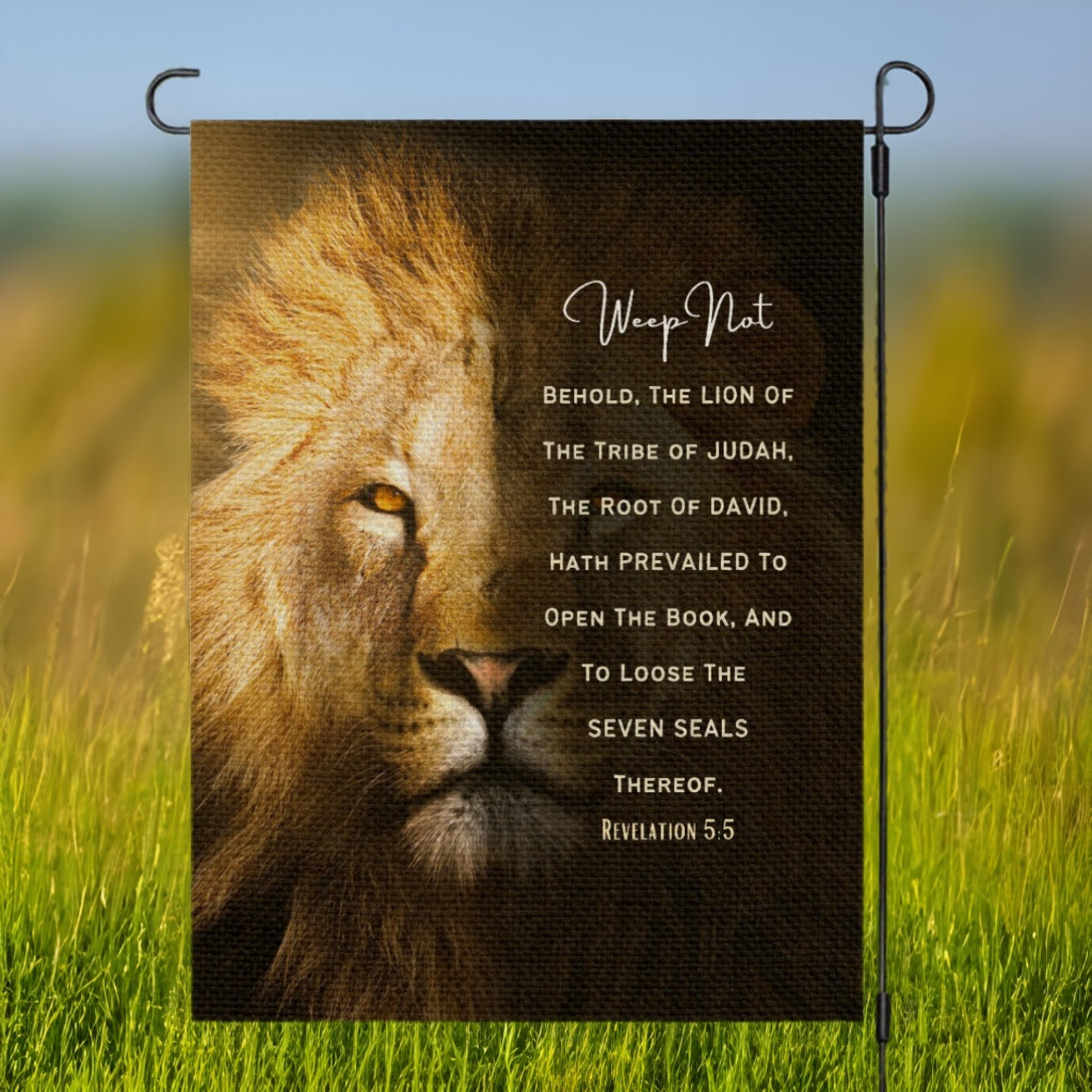 JUDAH Weep Not Revelation 5:5 Garden Flag - WearYnobe