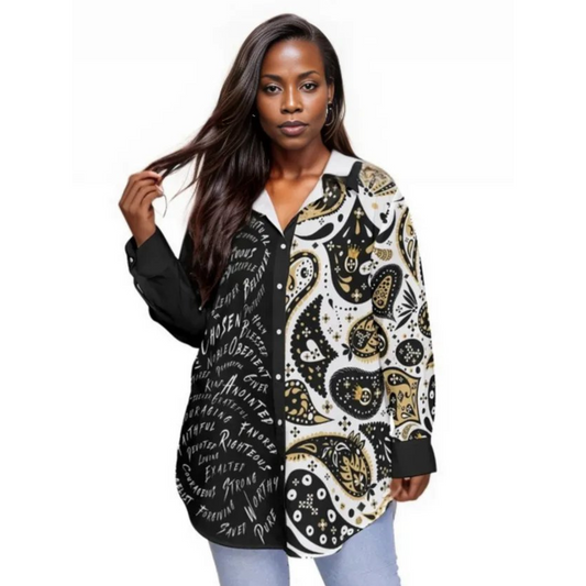 ALL THAT I AM Long Sleeve Shirt (Plus Size) - WearYnobe