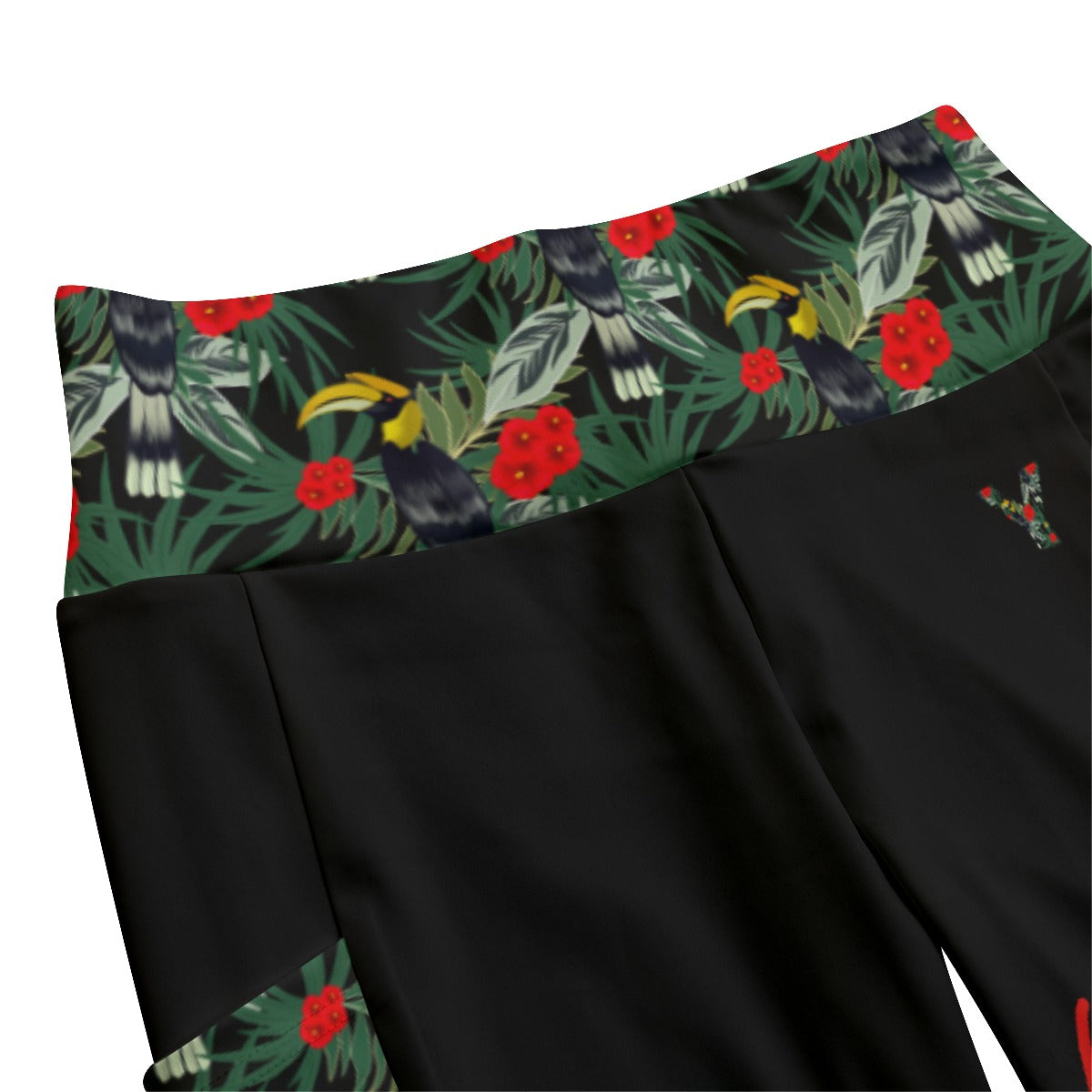 BLESSED Floral Print High Waist Leggings With Side Pockets - WearYnobe