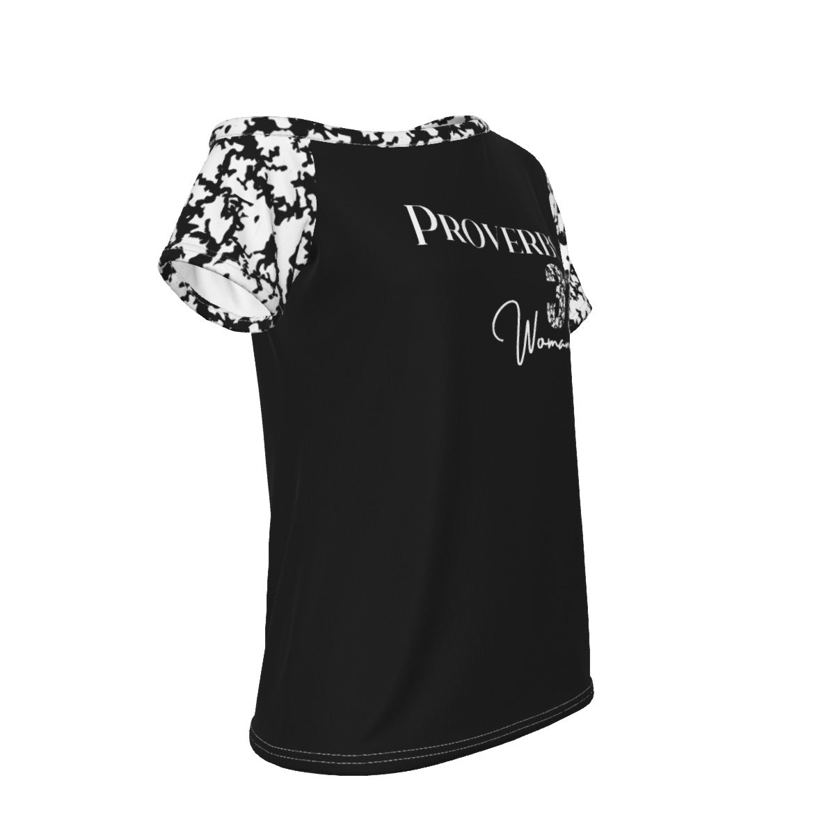 PROVERBS 31 Woman Off-Shoulder Tie Dye PrintT-shirt - WearYnobe