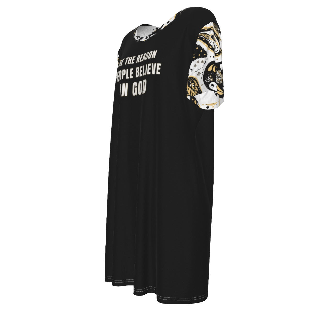 BE THE REASON PEOPLE BELIEVE IN GOD Cotton Dress - WearYnobe