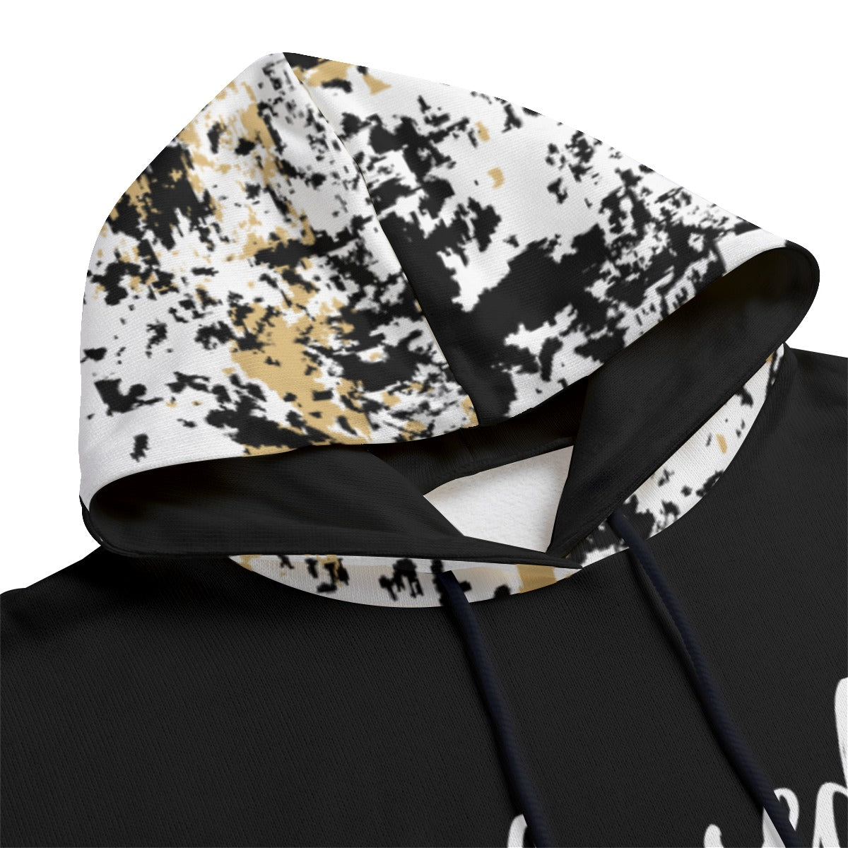 BLESSED TO BE BLESSED Splatter Paint Print Fleece Pullover Hoodie - WearYnobe