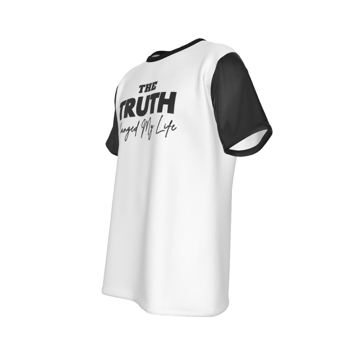 THE TRUTH CHANGED MY LIFE John 8:32 Scripture Black Sleeve T Shirt - WearYnobe