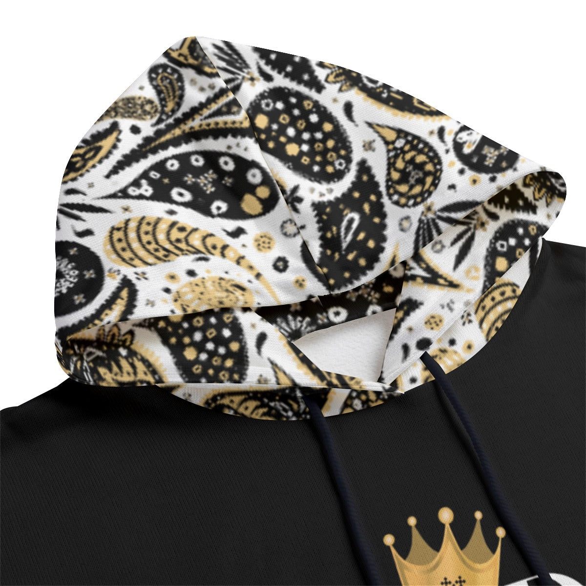 ONE GOD Paisley Sleeve Fleece Pullover Hoodie - WearYnobe