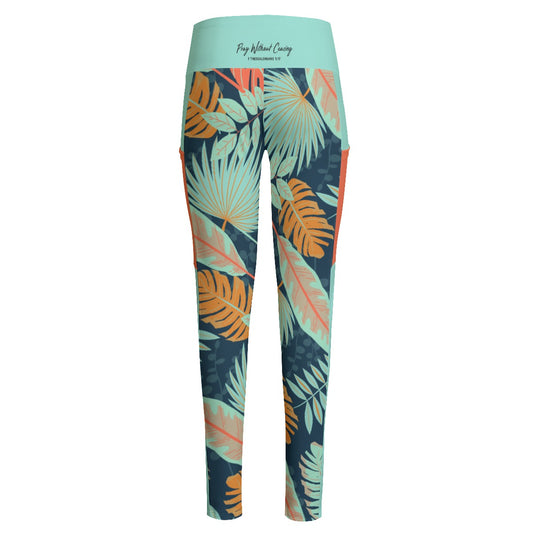 PRAY WITHOUT CEASING Paisley Print High Waist Leggings With Side Pockets - WearYnobe