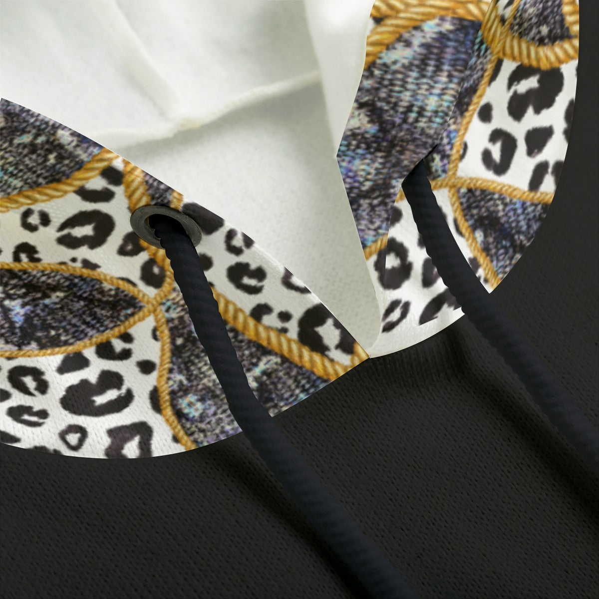 PROVERBS 31 Woman Leopard Print Knitted Fleece Cloak With Pockets - WearYnobe