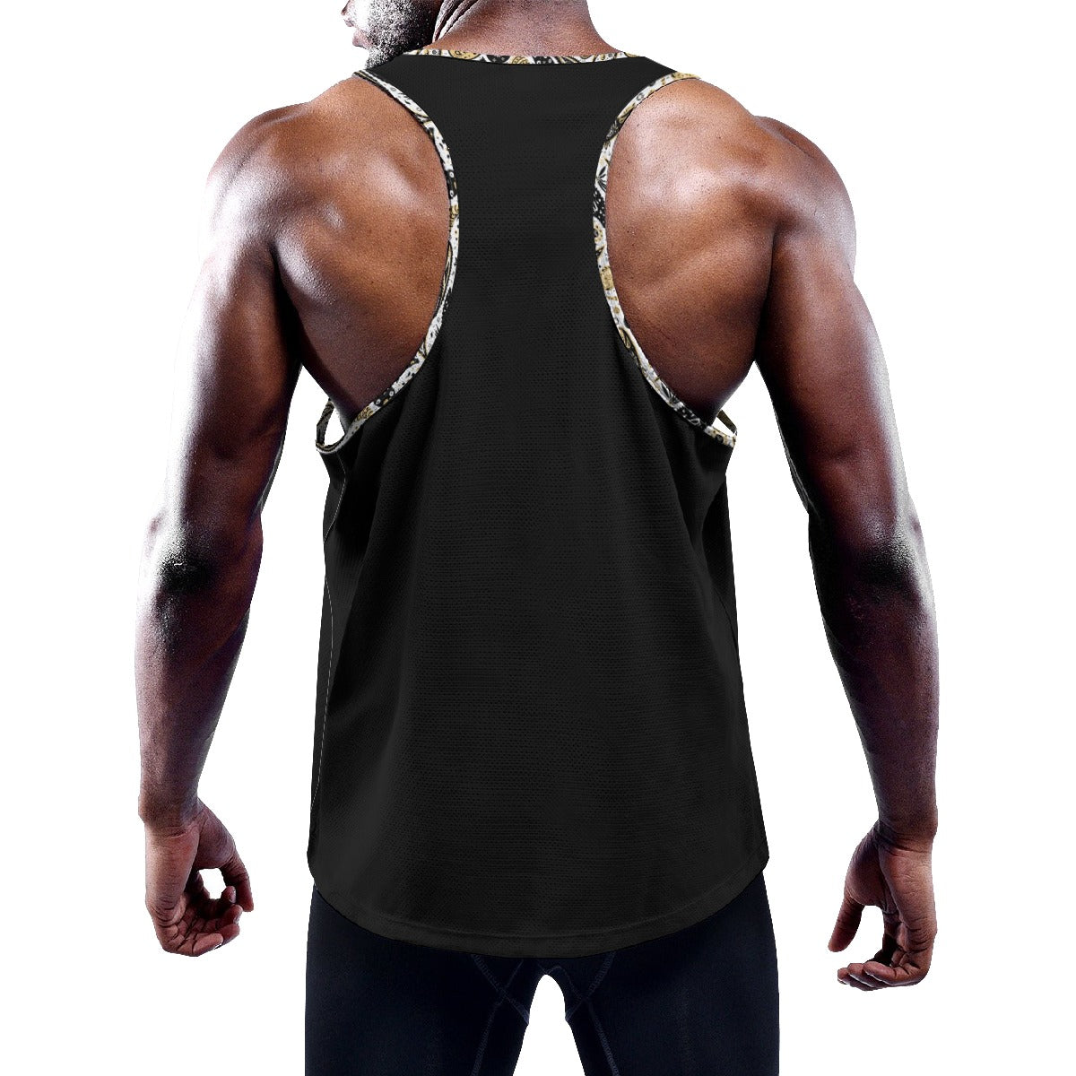 BLESSED BEYOND MEASURE Y Back Paisley Collar Muscle Tank Top - WearYnobe