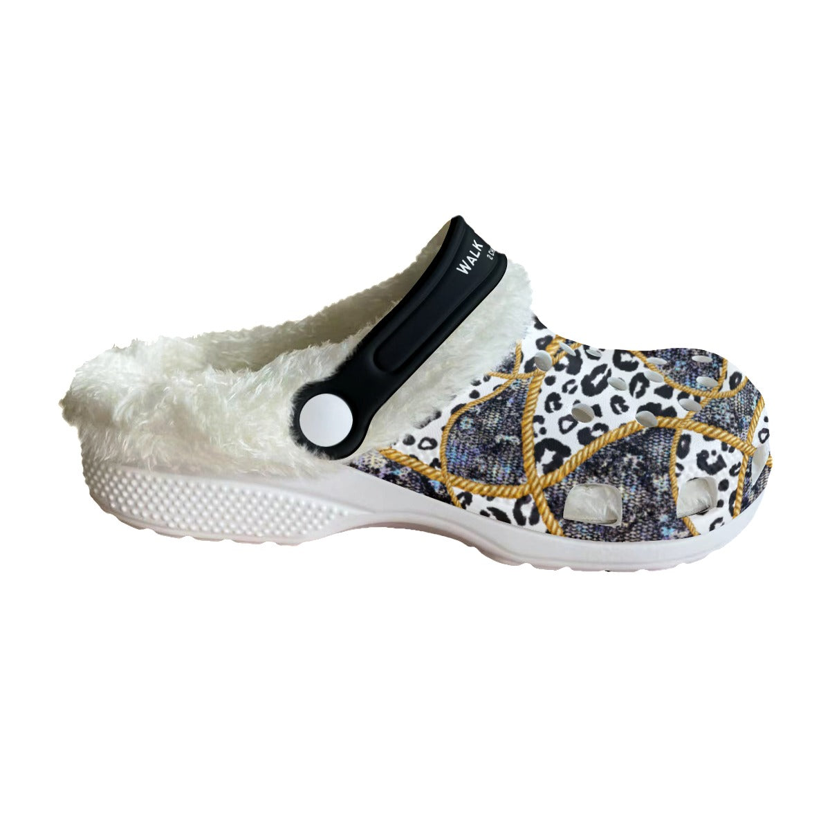Women's WALK BY FAITH Leopard Print Fleece Clogs - WearYnobe