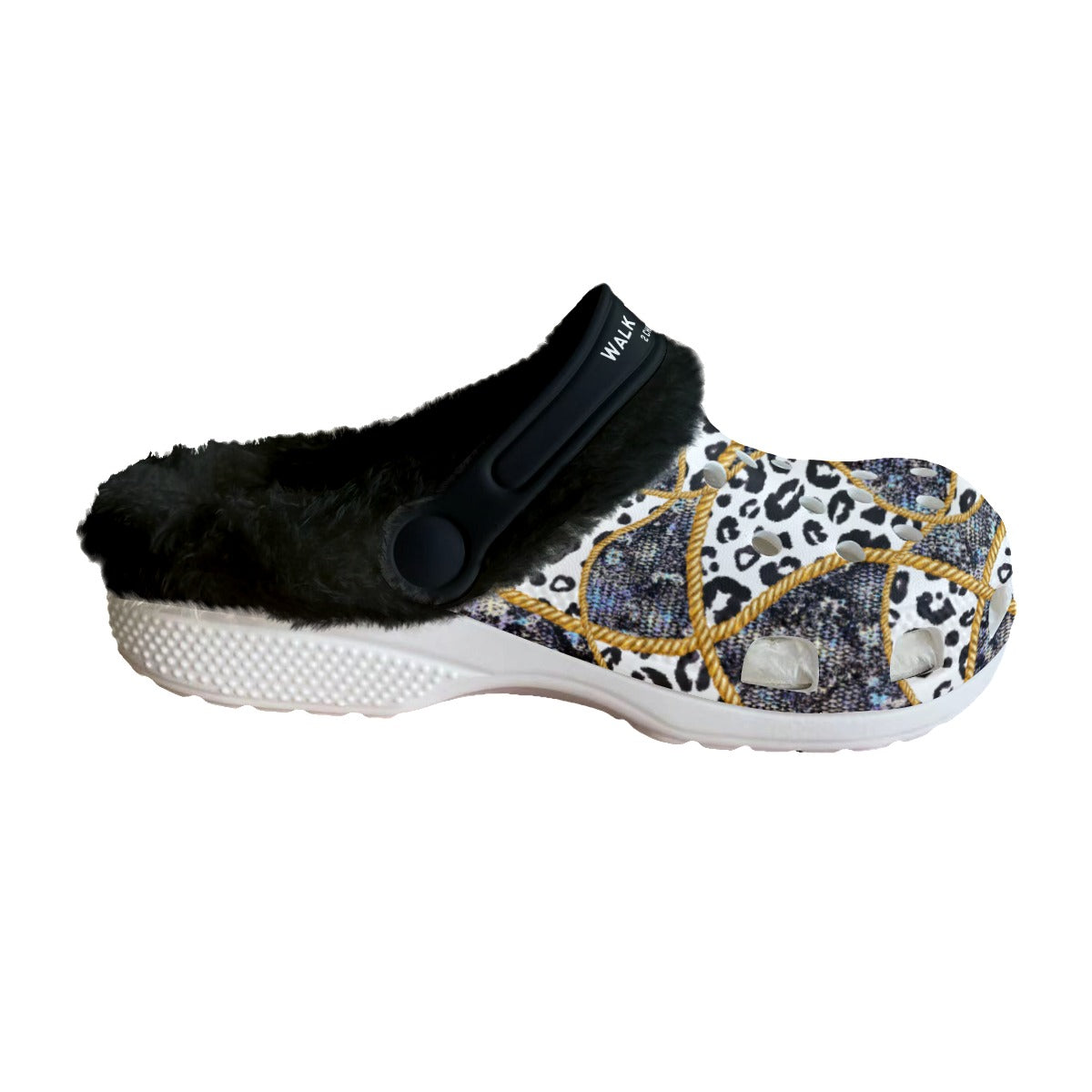 Women's WALK BY FAITH Leopard Print Fleece Clogs - WearYnobe