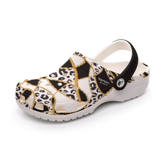 Women's REPENT Leopard Print Clogs - WearYnobe