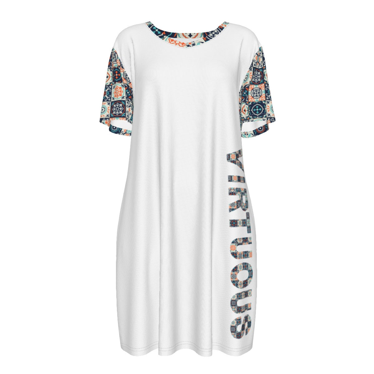VIRTUOUS Boho Pattern Cotton Dress - WearYnobe