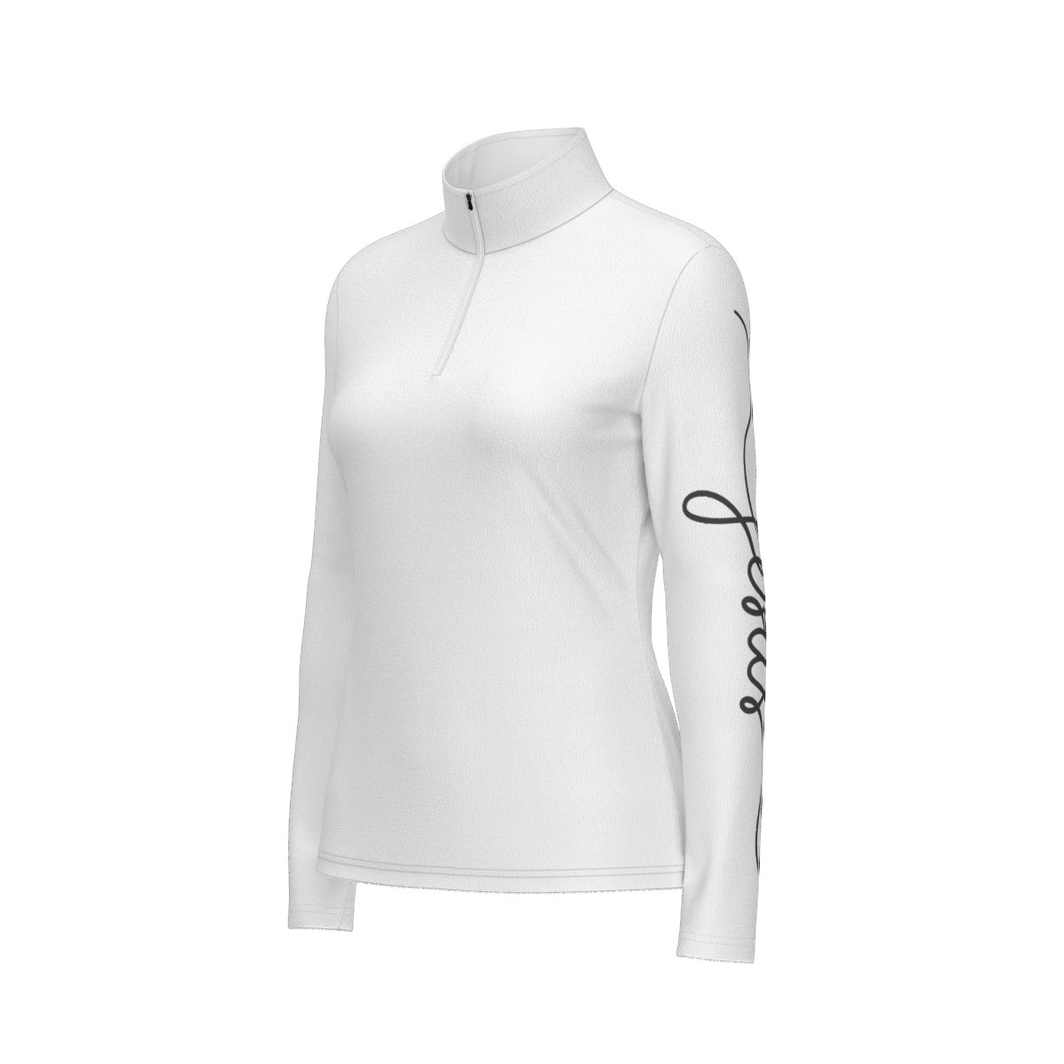 Women's JESUS Sleeve Sports Collar Long Sleeve Jersey ShirtNE - WearYnobe