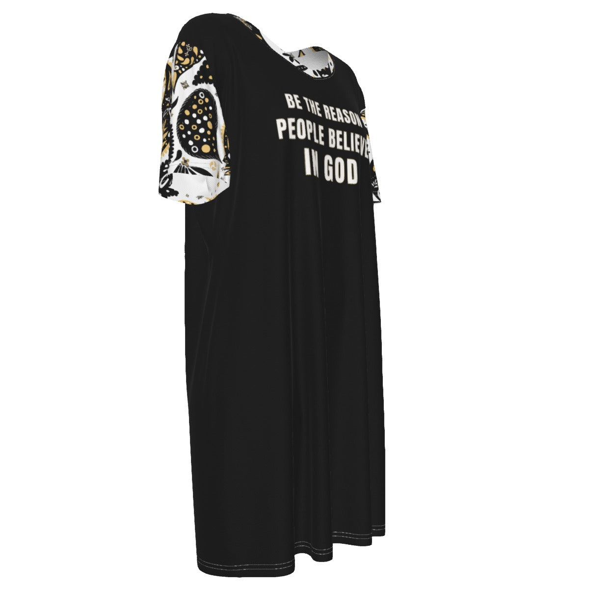 BE THE REASON PEOPLE BELIEVE IN GOD Cotton Dress - WearYnobe