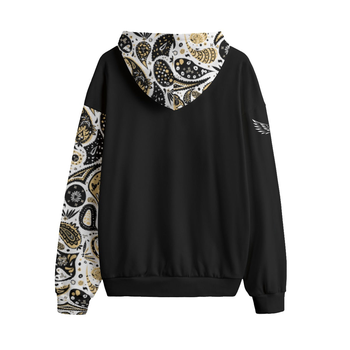 ONE GOD Paisley Sleeve Fleece Pullover Hoodie - WearYnobe
