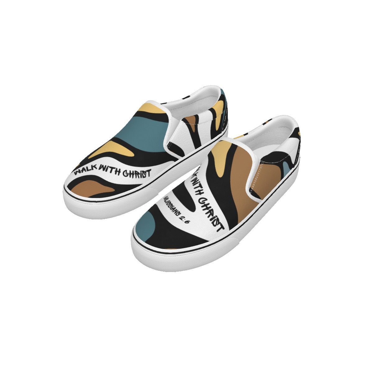 Men's WALK WITH CHRIST Slip On Sneakers - WearYnobe