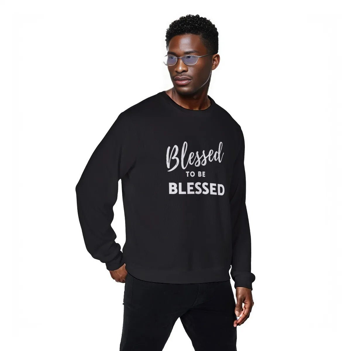 BLESSED TO BE BLESSED Black Sweater - WearYnobe