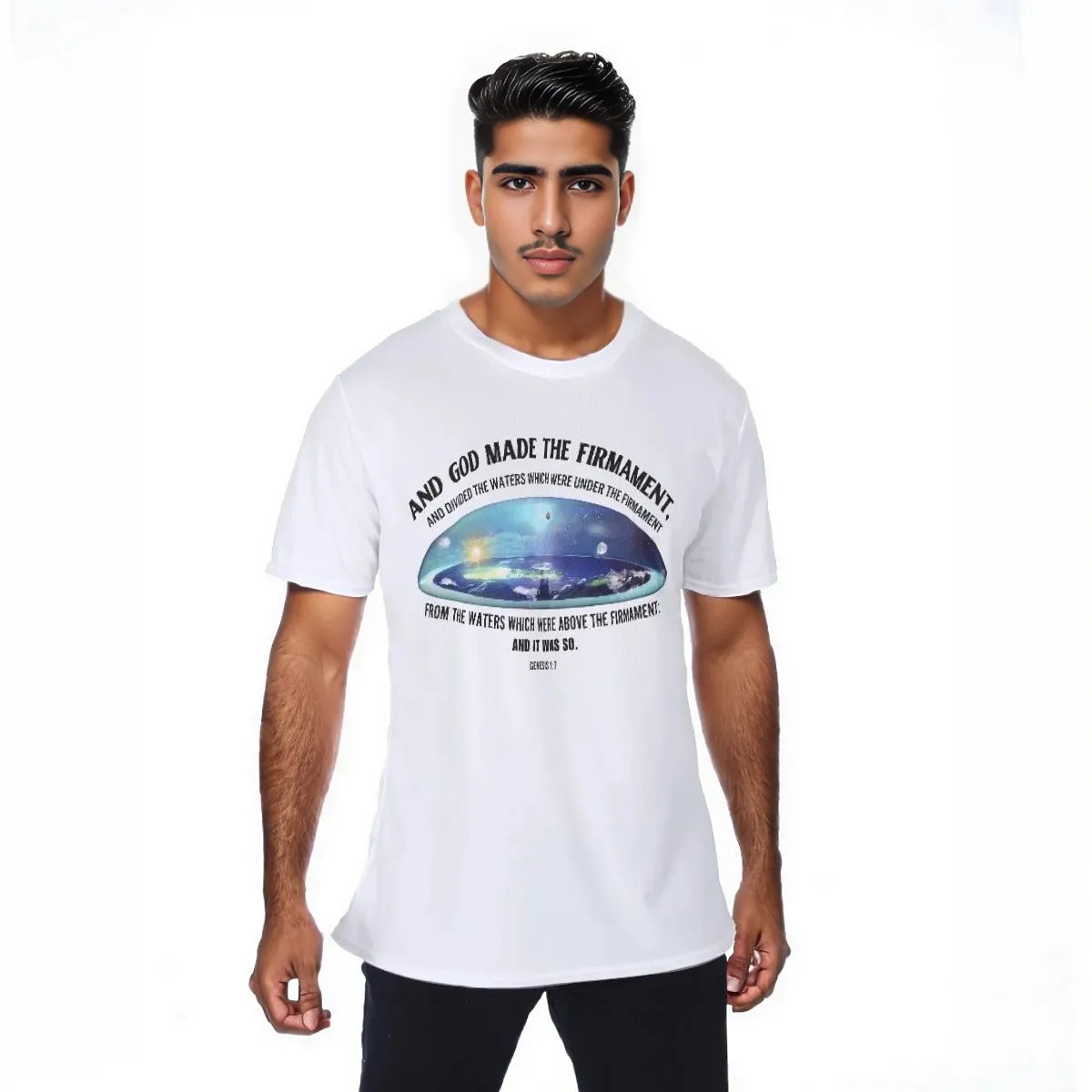 FIRMAMENT Genesis 1:7 Scripture T Shirt - WearYnobe