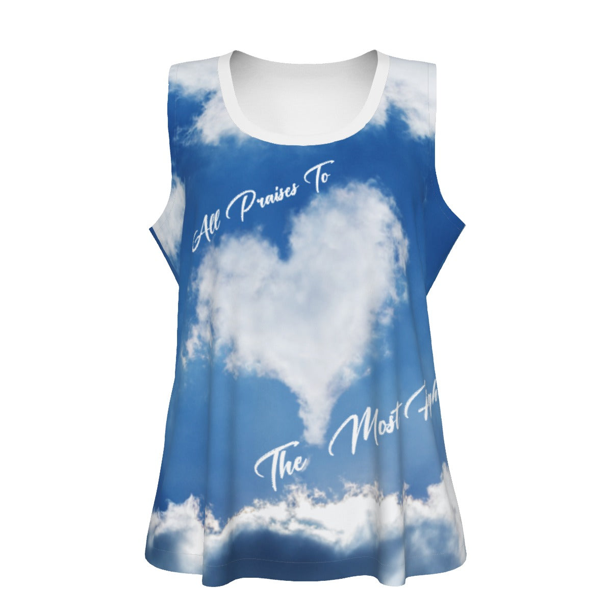 ALL PRAISES TO THE MOST HIGH Cloud Print Sports Tank Top - WearYnobe