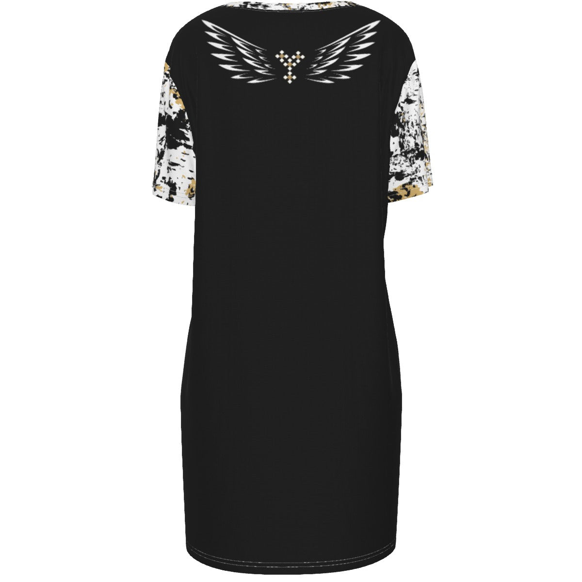 BLESSED TO BE BLESSED Tie Dye Pattern Casual Cotton Dress - WearYnobe