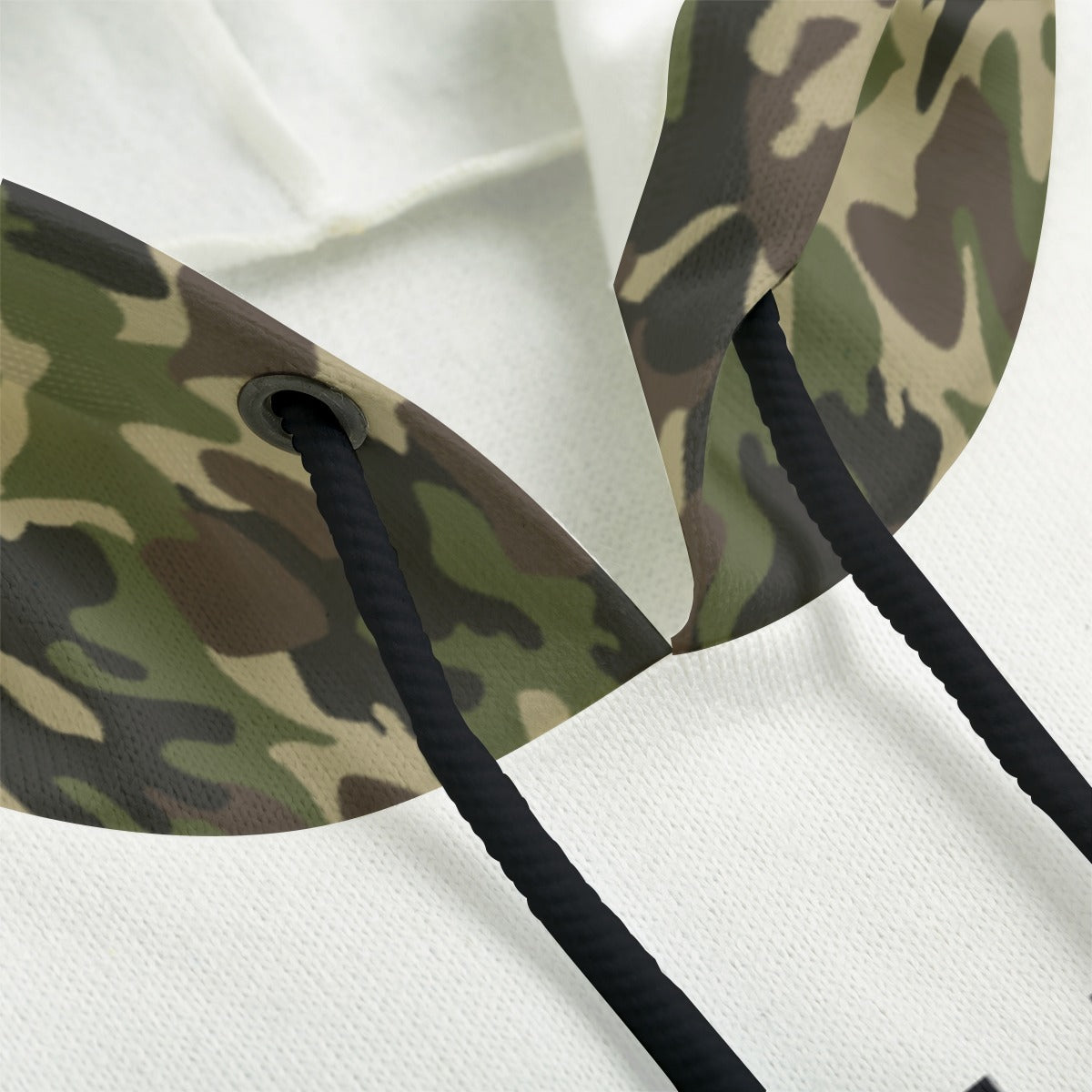 ALL PRAISES TO THE MOST HIGH Camouflage Print Sleeveless Cloak Hoodie With Pockets - WearYnobe