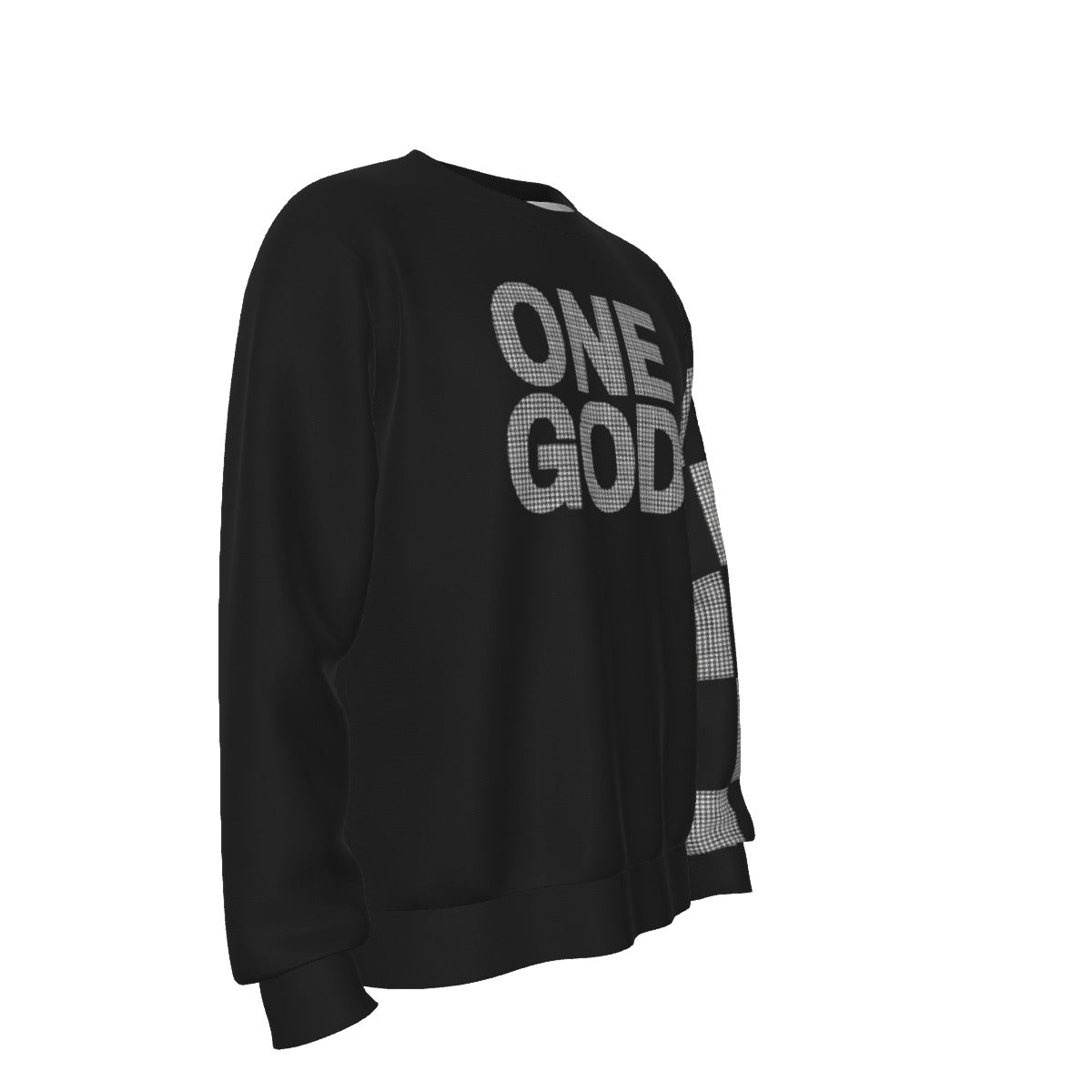 ONE GOD Thick Houndstooth Checkered Plaid Print Sweater - WearYnobe