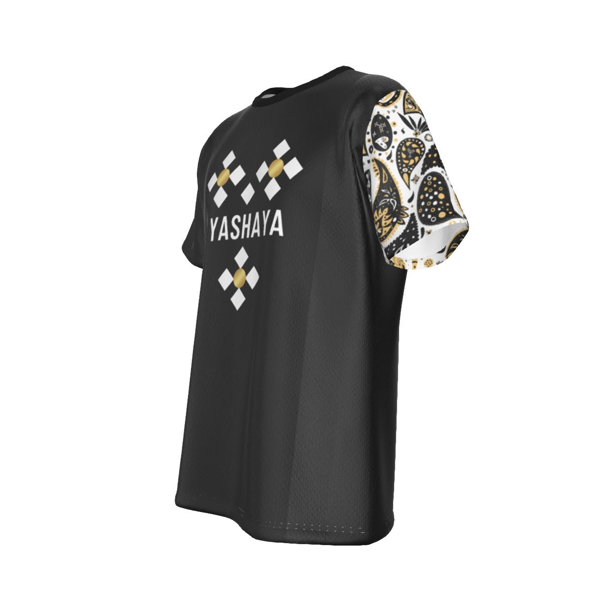 YASHAYA - The Way, The Truth, The Life John 14:6 Scripture Paisley Sleeve Black T Shirt - WearYnobe