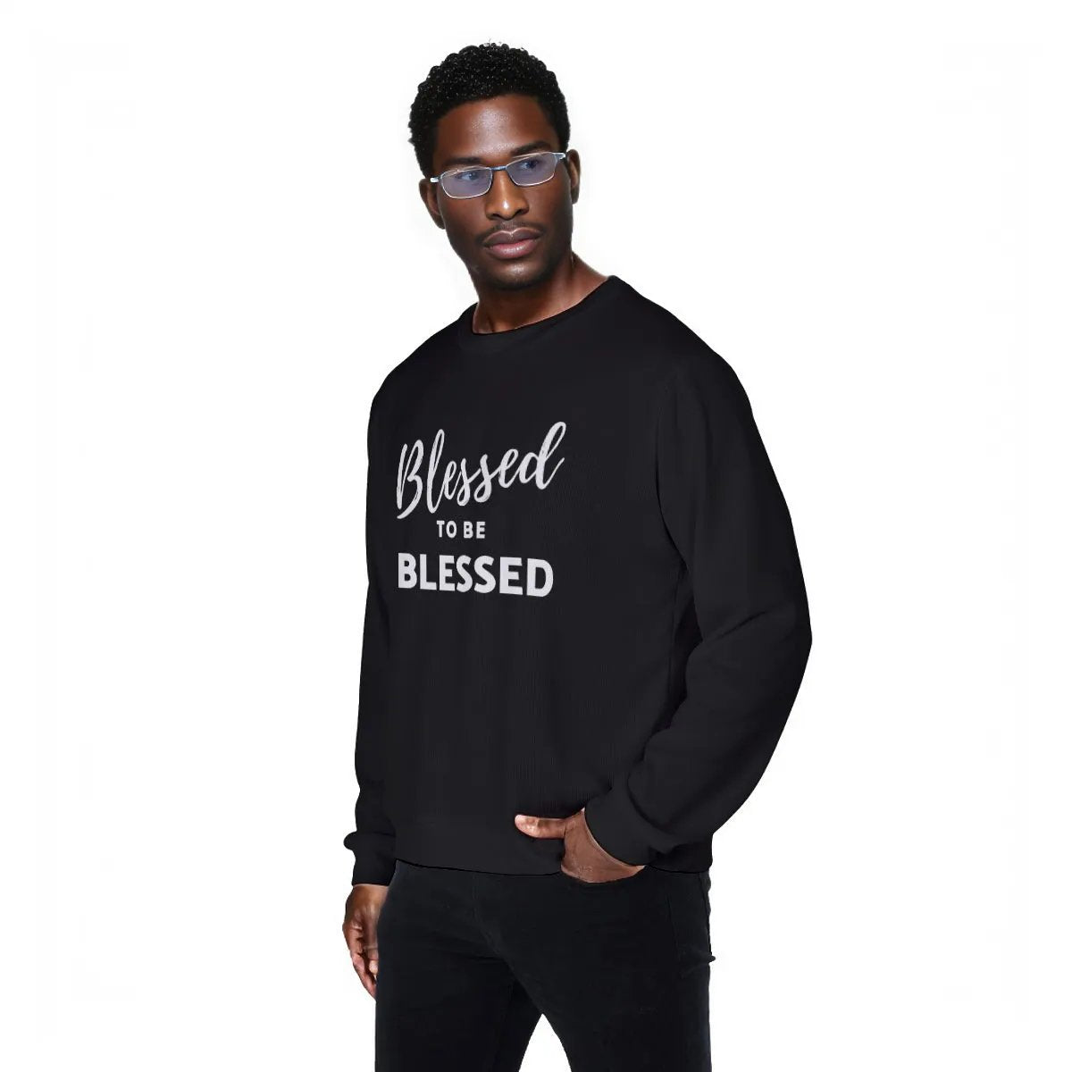 BLESSED TO BE BLESSED Black Sweater - WearYnobe