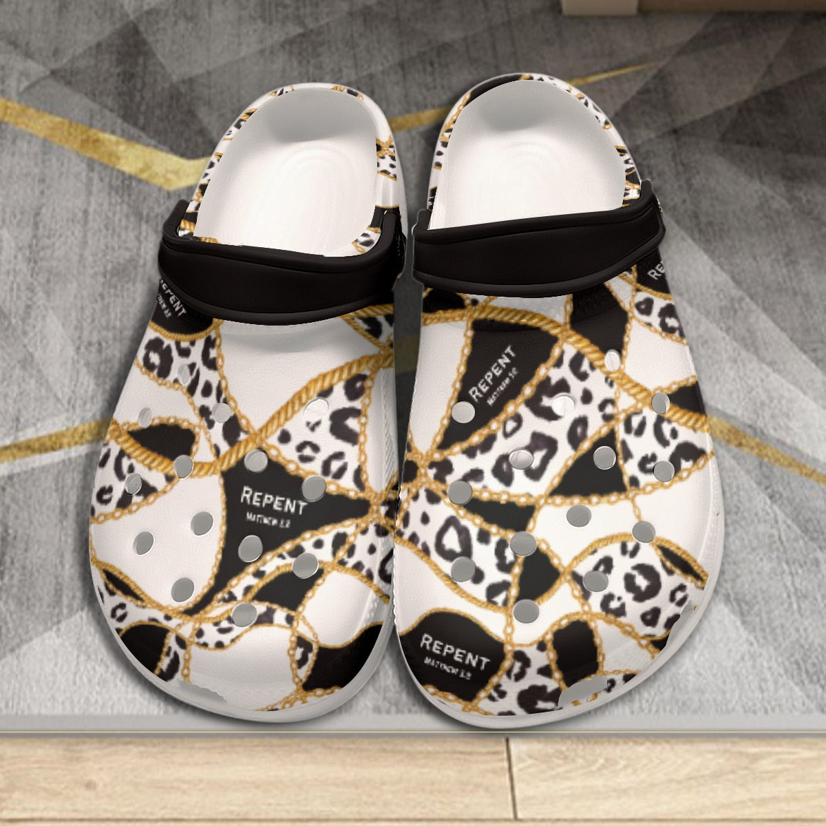 Women's REPENT Leopard Print Clogs - WearYnobe