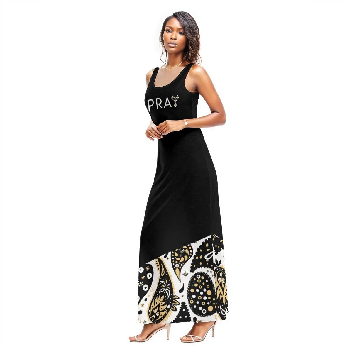 PRAY Paisley Sleeveless Dress | Length To Ankle - WearYnobe