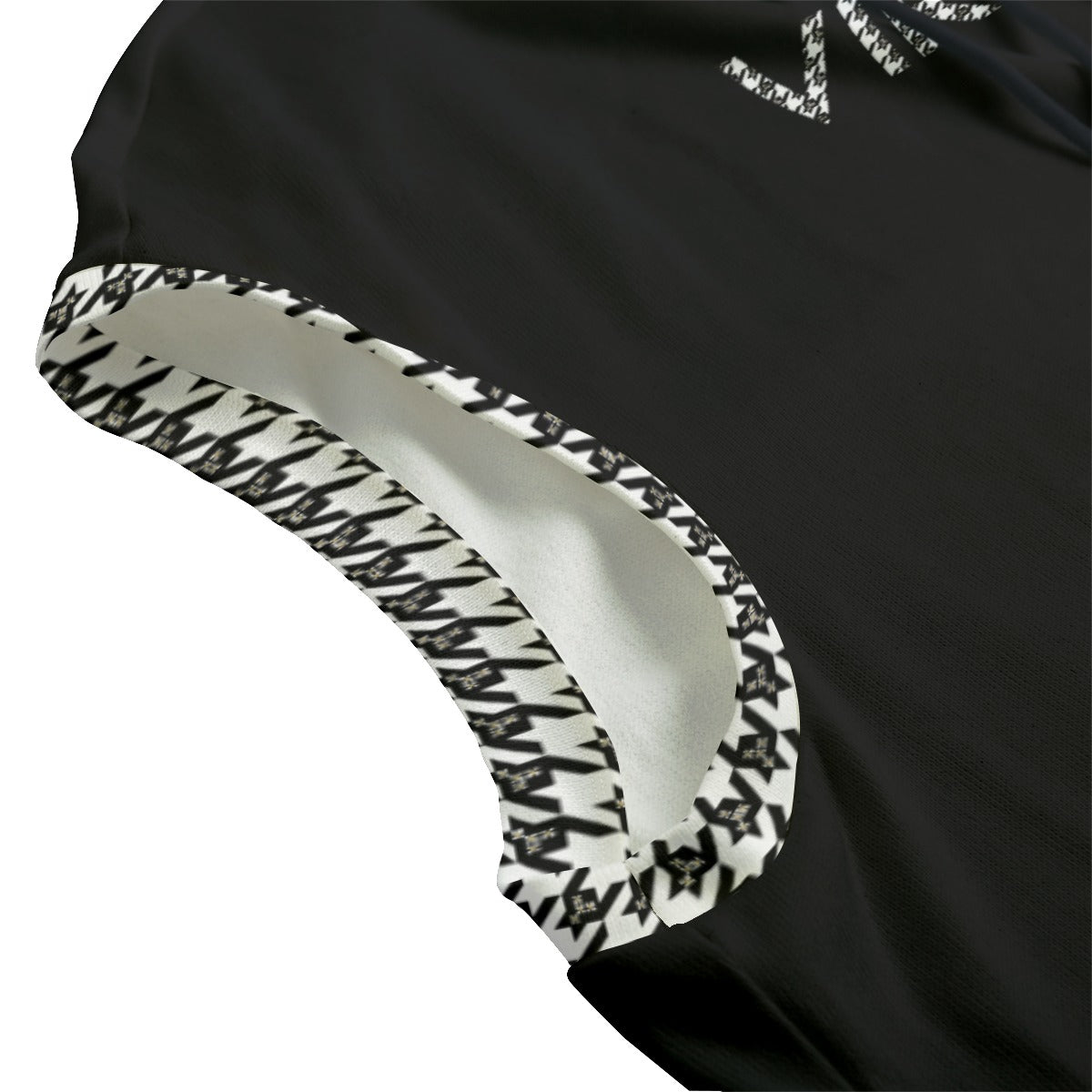 VIRTUOUS Houndstooth Print Knitted Fleece Cloak With Pockets - WearYnobe