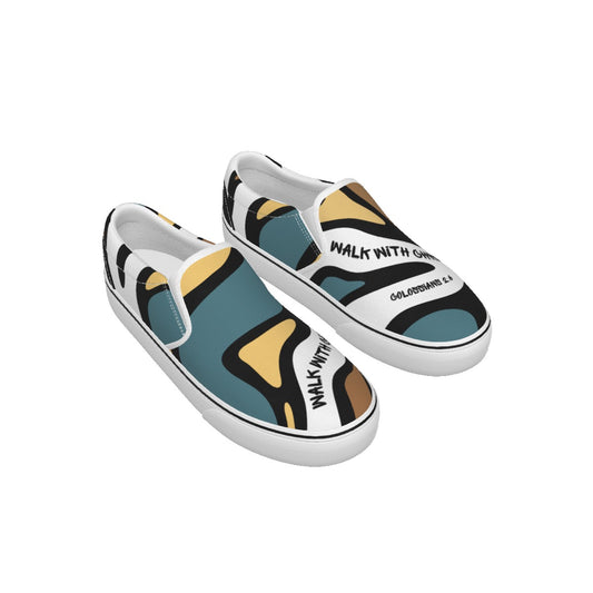 Men's WALK WITH CHRIST Slip On Sneakers - WearYnobe