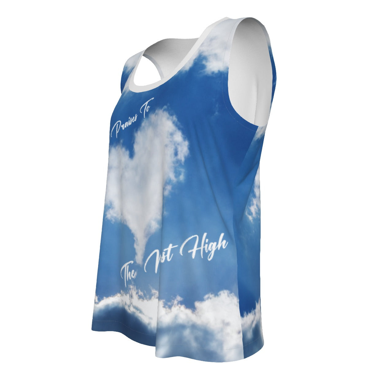 ALL PRAISES TO THE MOST HIGH Cloud Print Sports Tank Top - WearYnobe