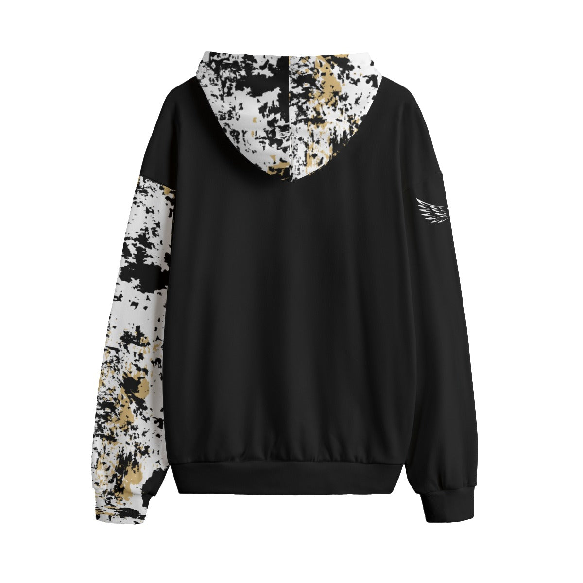 BLESSED TO BE BLESSED Splatter Paint Print Fleece Pullover Hoodie - WearYnobe