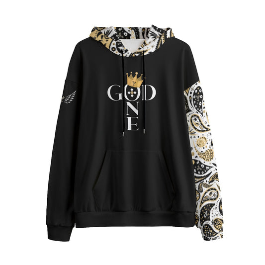 ONE GOD Paisley Sleeve Fleece Pullover Hoodie - WearYnobe