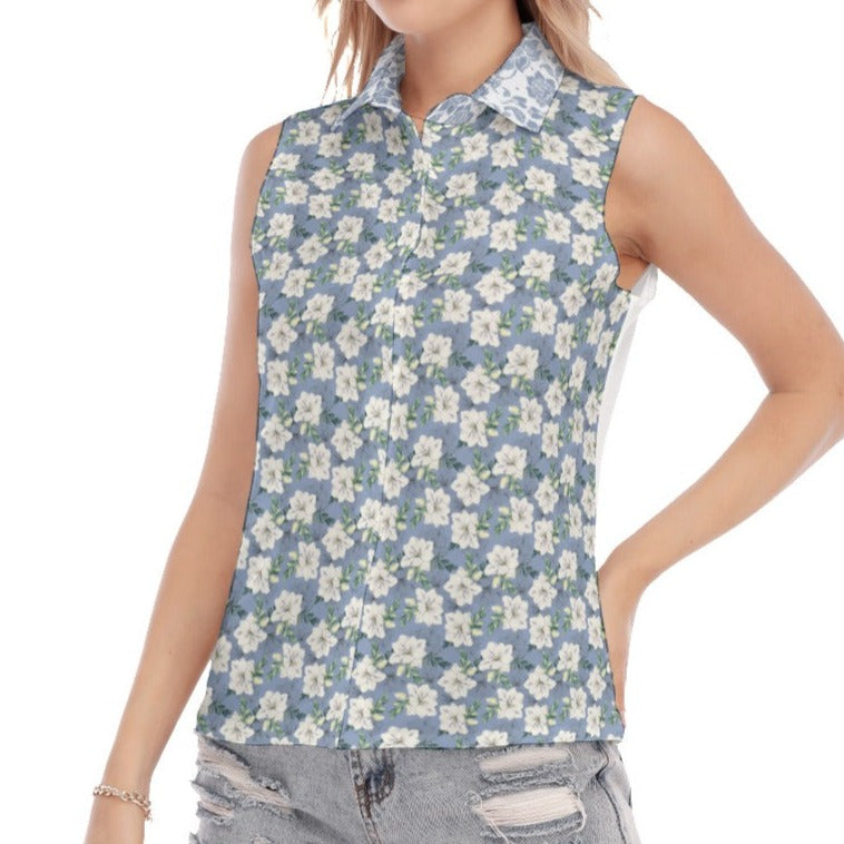 PRAY Without Ceasing Floral Sleeveless Shirt - WearYnobe
