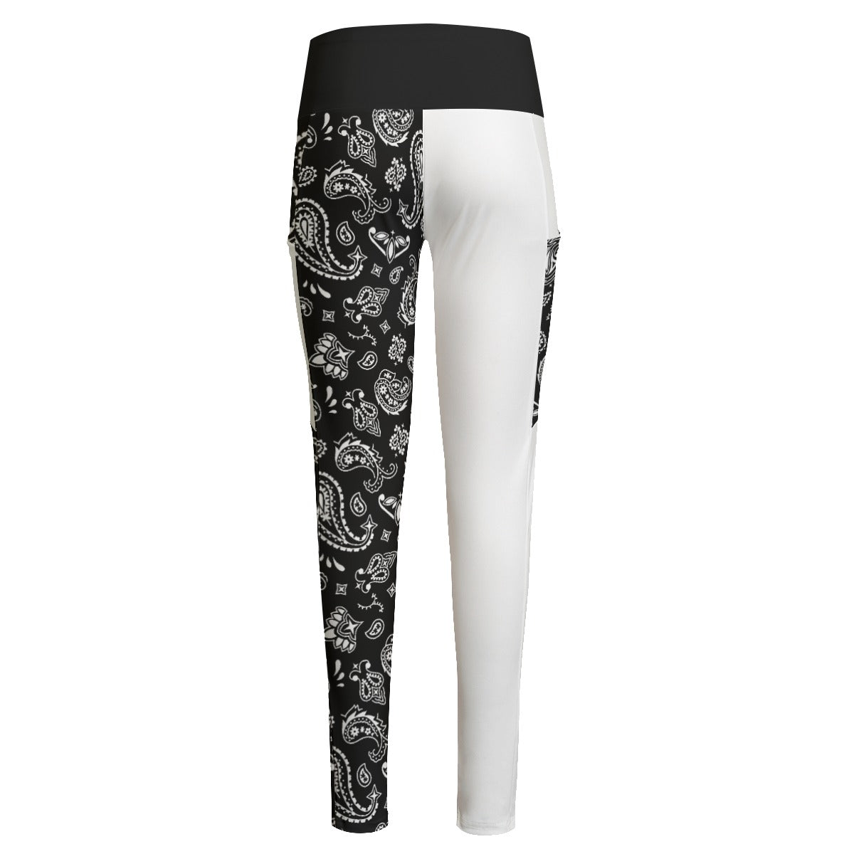 OBEDIENCE Paisley Print High Waist Leggings With Side Pockets - WearYnobe