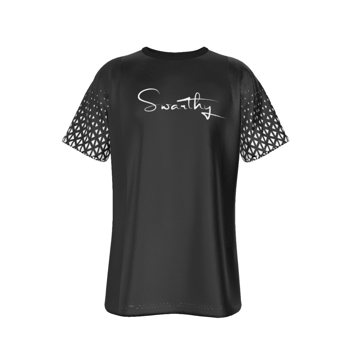SWARTHY Black Pattern Sleeve T Shirt - WearYnobe