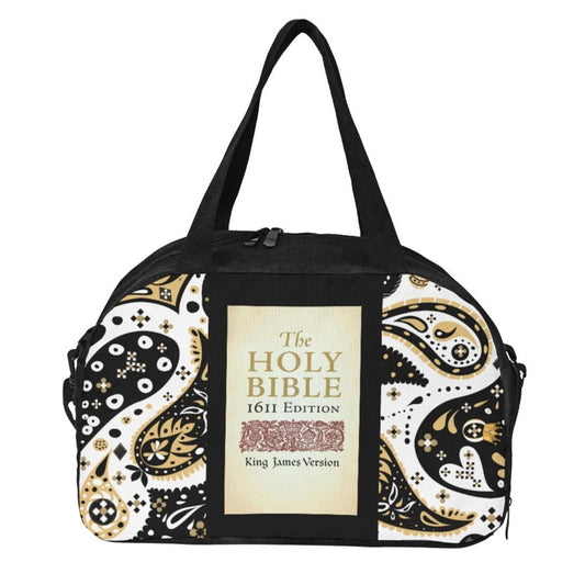 PAISLEY KING JAMES 1611 BIBLE PRINT TRAVEL BAG - WearYnobe