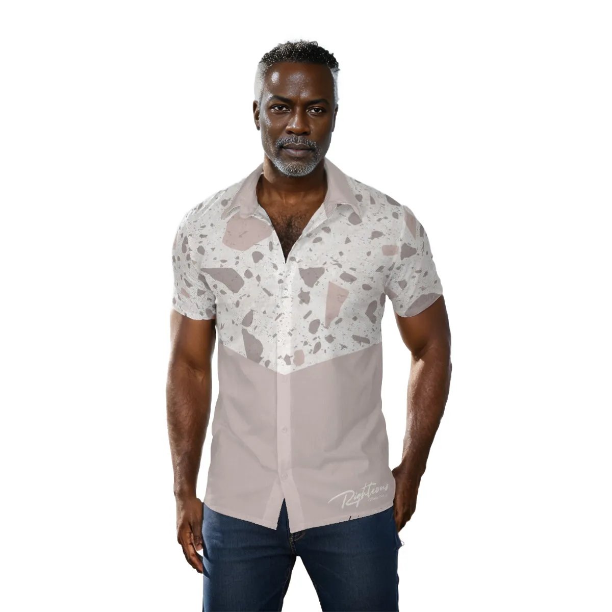 RIGHTEOUS Psalm 106:3 Scripture Button Shirt