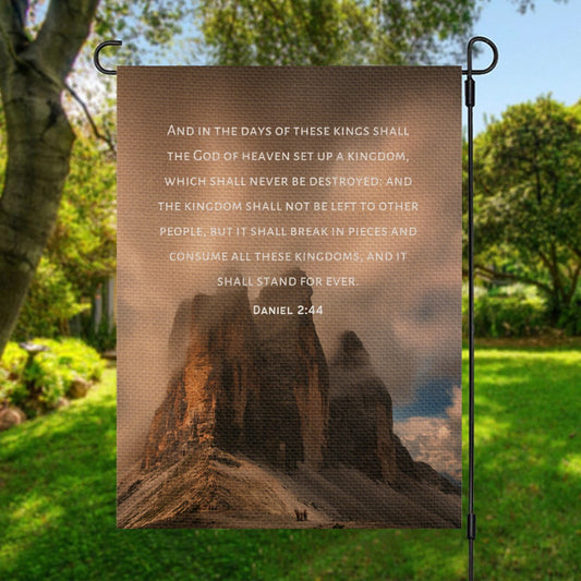 GOD'S KINGDOM Daniel 2:44 Garden Flag - WearYnobe