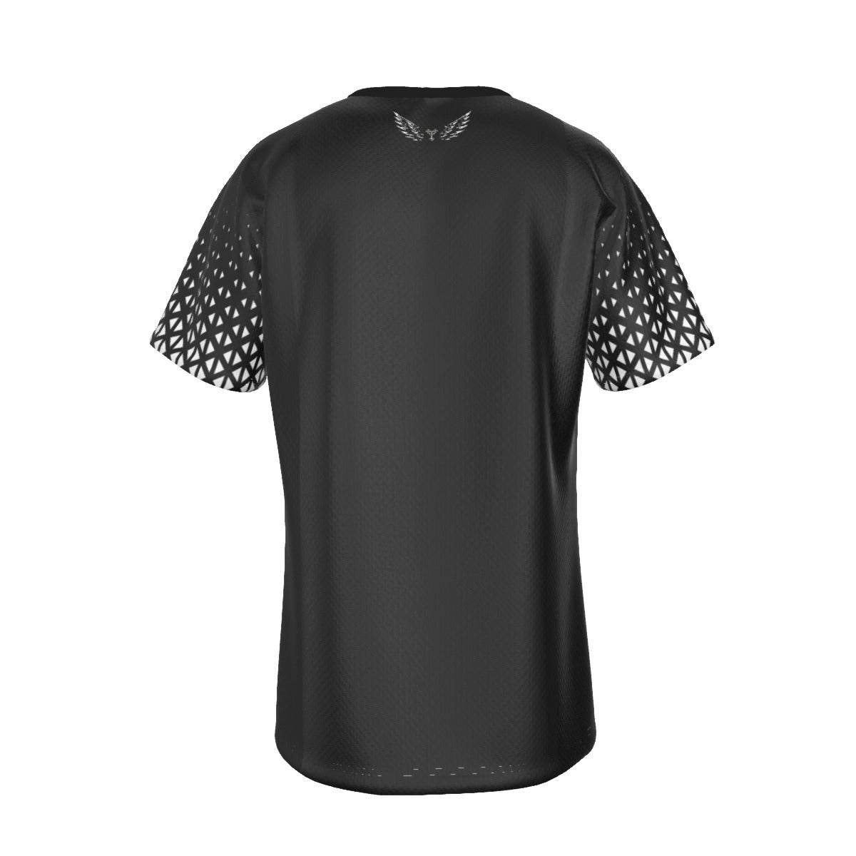 SWARTHY Black Pattern Sleeve T Shirt - WearYnobe