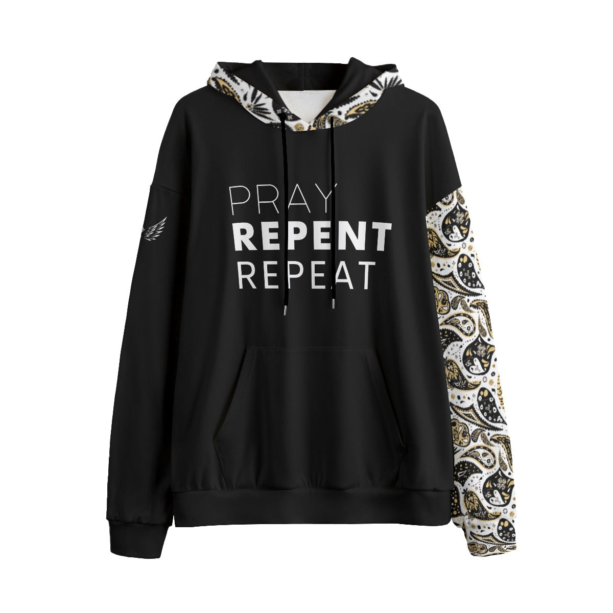 PRAY REPENT REPEAT Fleece Pullover Hoodie - WearYnobe