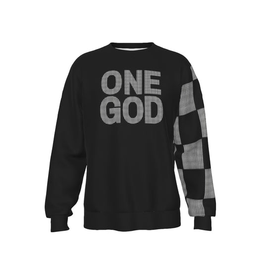 ONE GOD Thick Houndstooth Checkered Plaid Print Sweater - WearYnobe